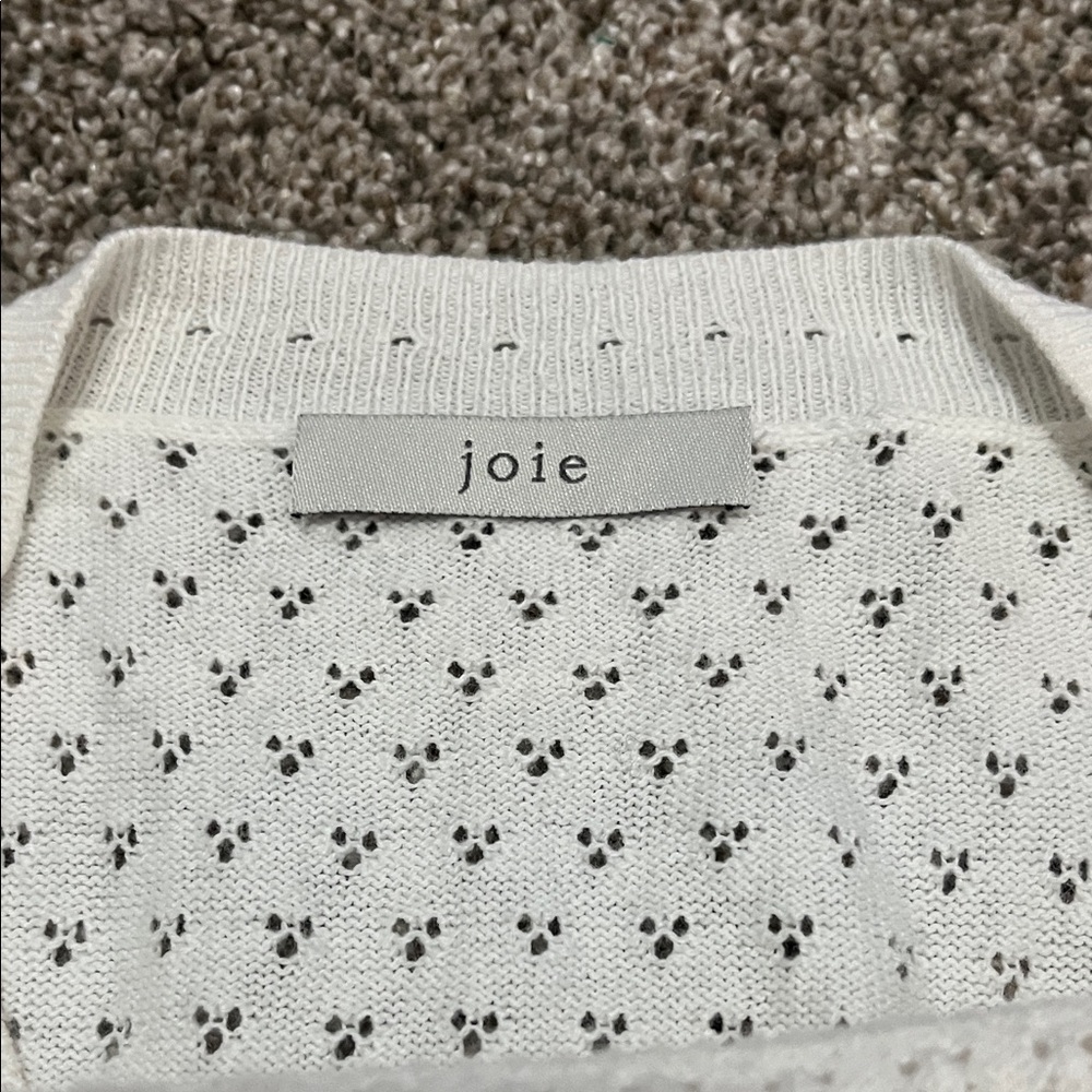 Joie White Textured Ruffle Blouse - Picture 2 of 2